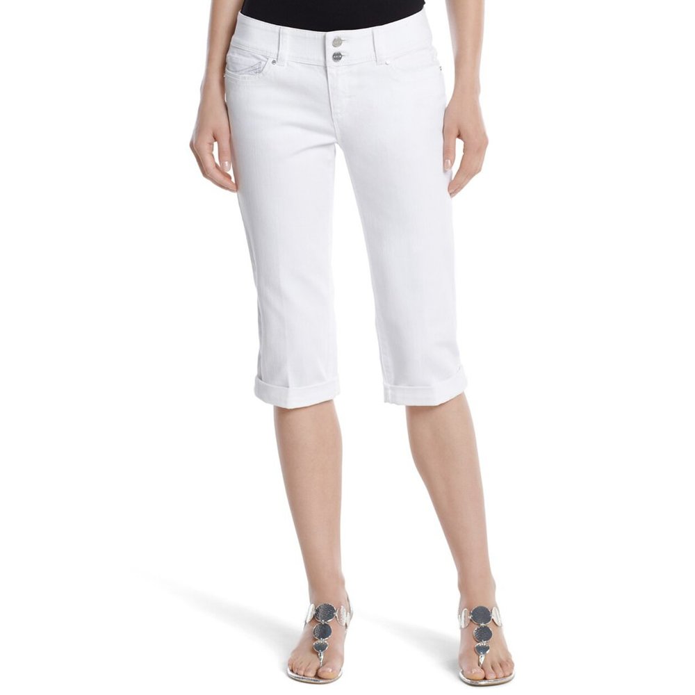 WHBM Noir White Denim Pedal Pusher